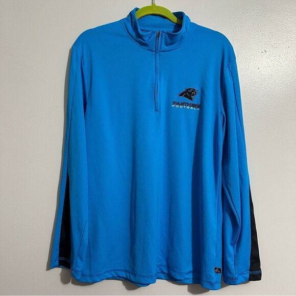 Carolina Panthers 1/4 Zip Pullover Jacket Men's NFL Team Apparel size L - Picture 1 of 6